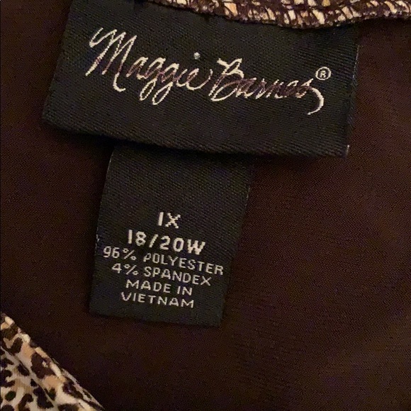EUC Maggie Barnes 1X brown/leopard print jacket - Picture 4 of 5